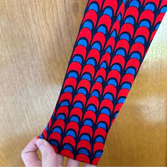 Boden Thea Long Sleeve Jersey Midi Dress Red & Blue Patterned Size 6 Petite - Picture 2 of 9